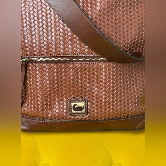 Dooney & Bourke Brown Textured Leather Shoulder Bag - Picture 9 of 16